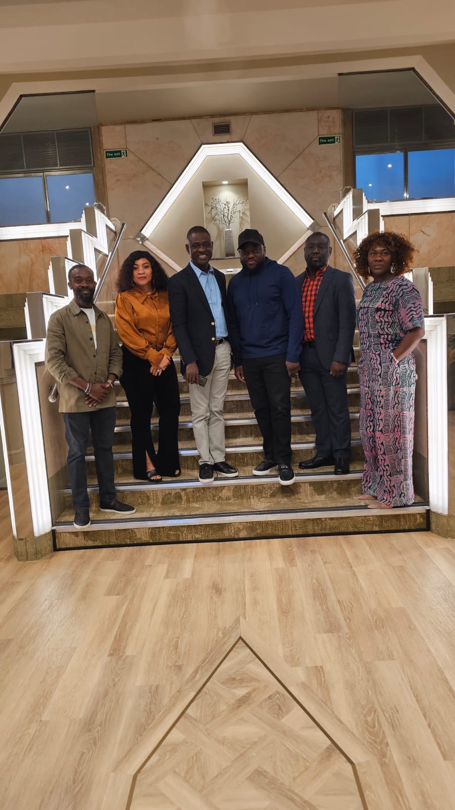 Kadville with the Managing Director of Imperial Homes Mortgage Bank and guests